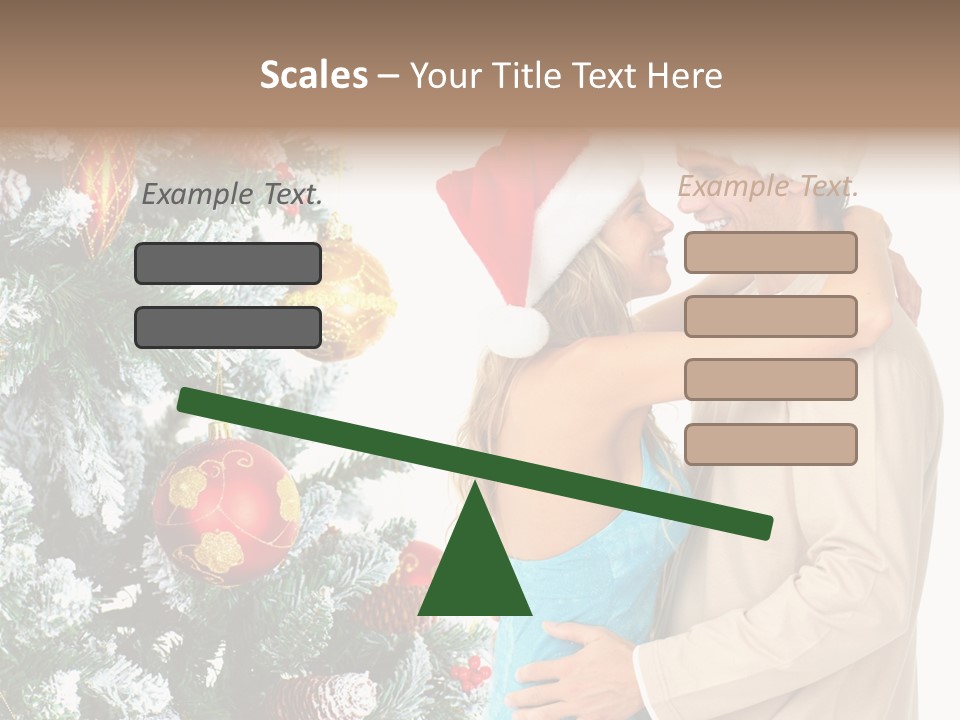White Couple Santa PowerPoint Template