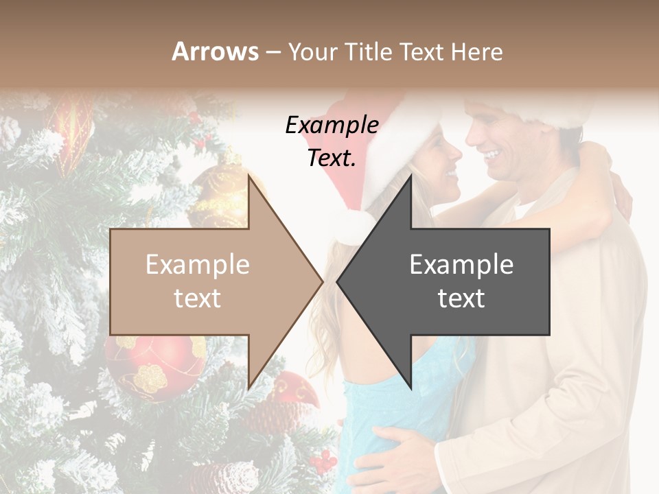 White Couple Santa PowerPoint Template