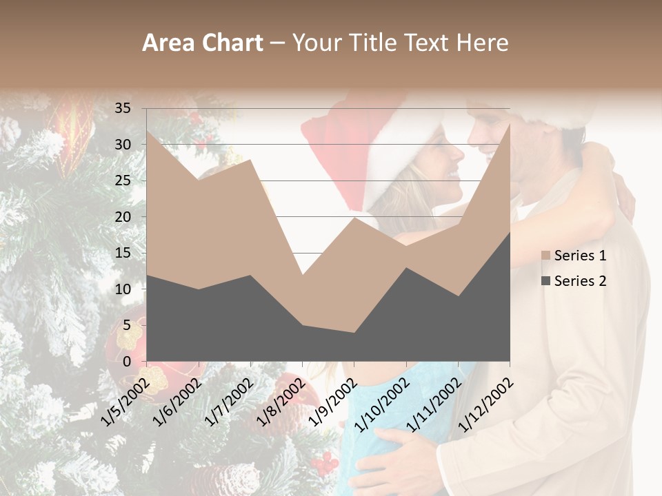 White Couple Santa PowerPoint Template