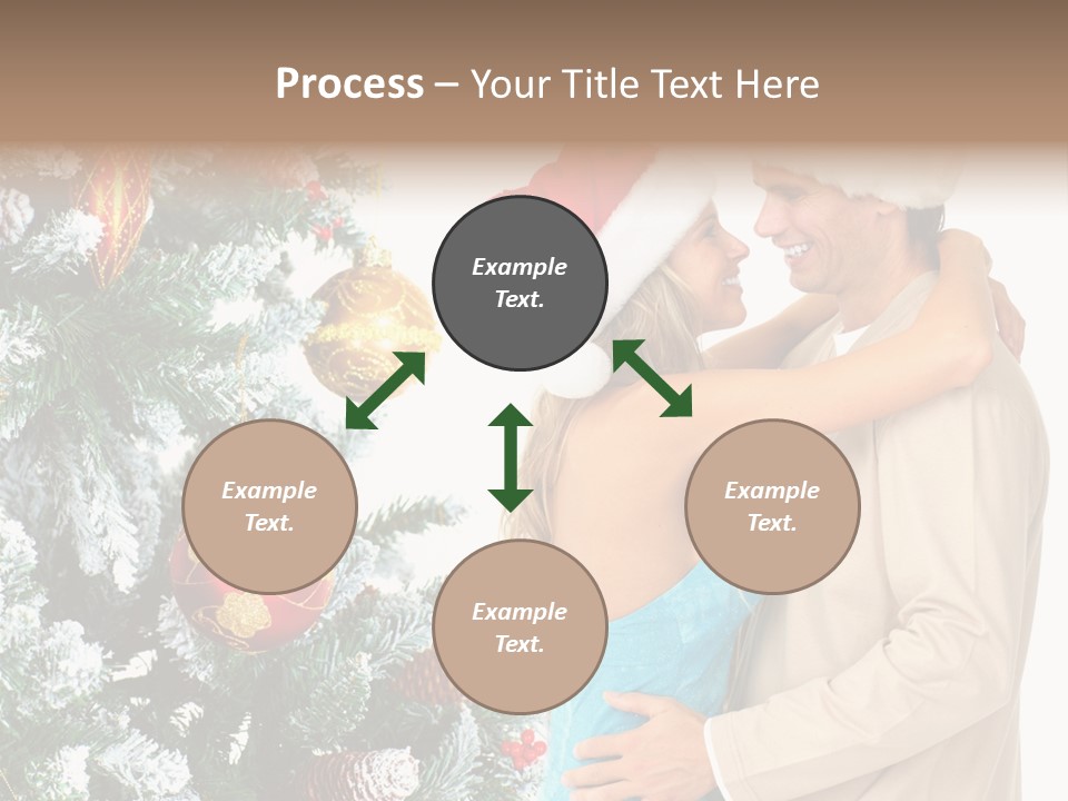 White Couple Santa PowerPoint Template