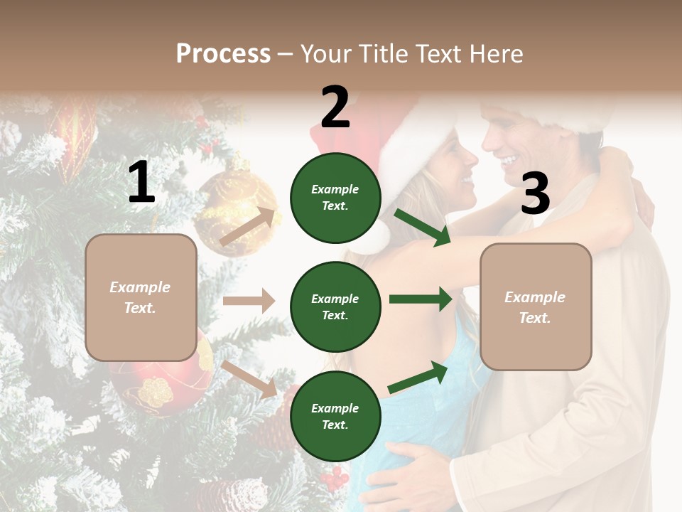 White Couple Santa PowerPoint Template