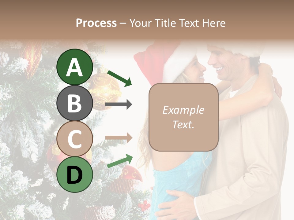 White Couple Santa PowerPoint Template