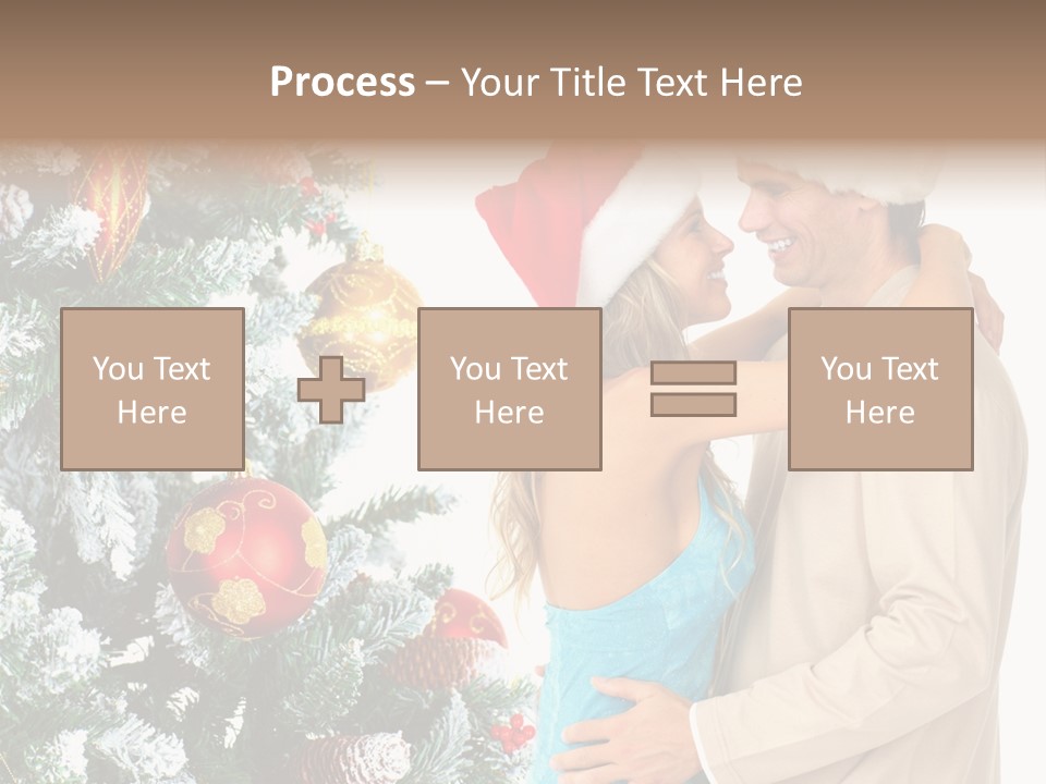 White Couple Santa PowerPoint Template