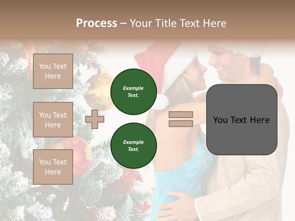 White Couple Santa PowerPoint Template