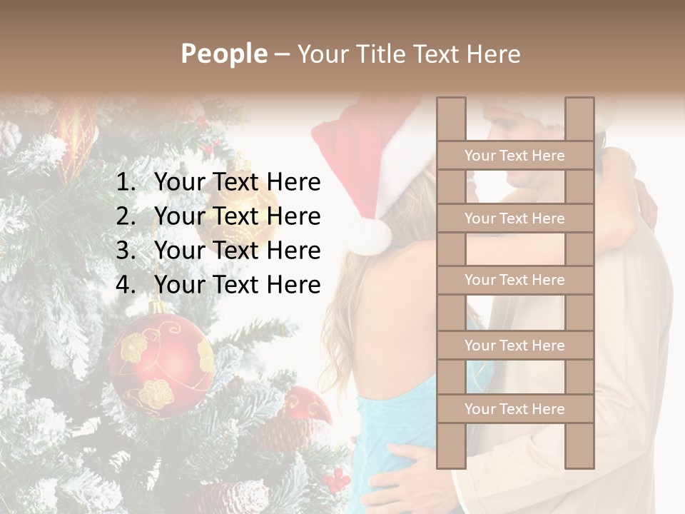 White Couple Santa PowerPoint Template