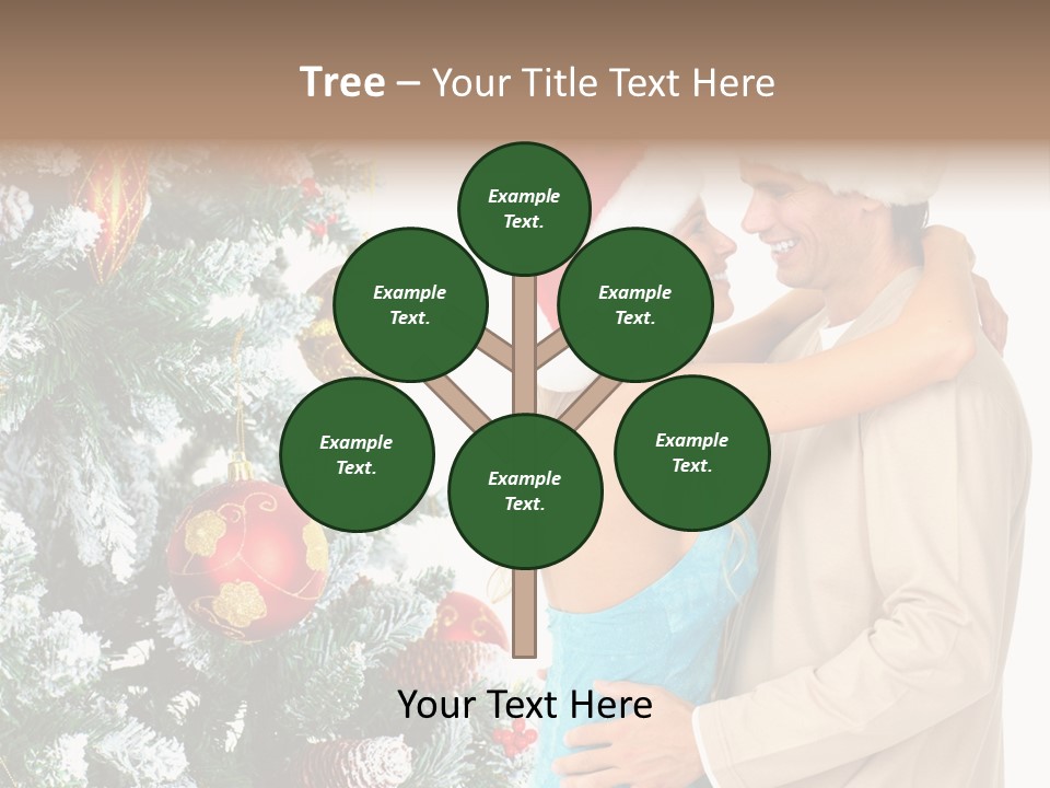 White Couple Santa PowerPoint Template