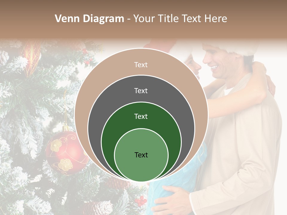 White Couple Santa PowerPoint Template