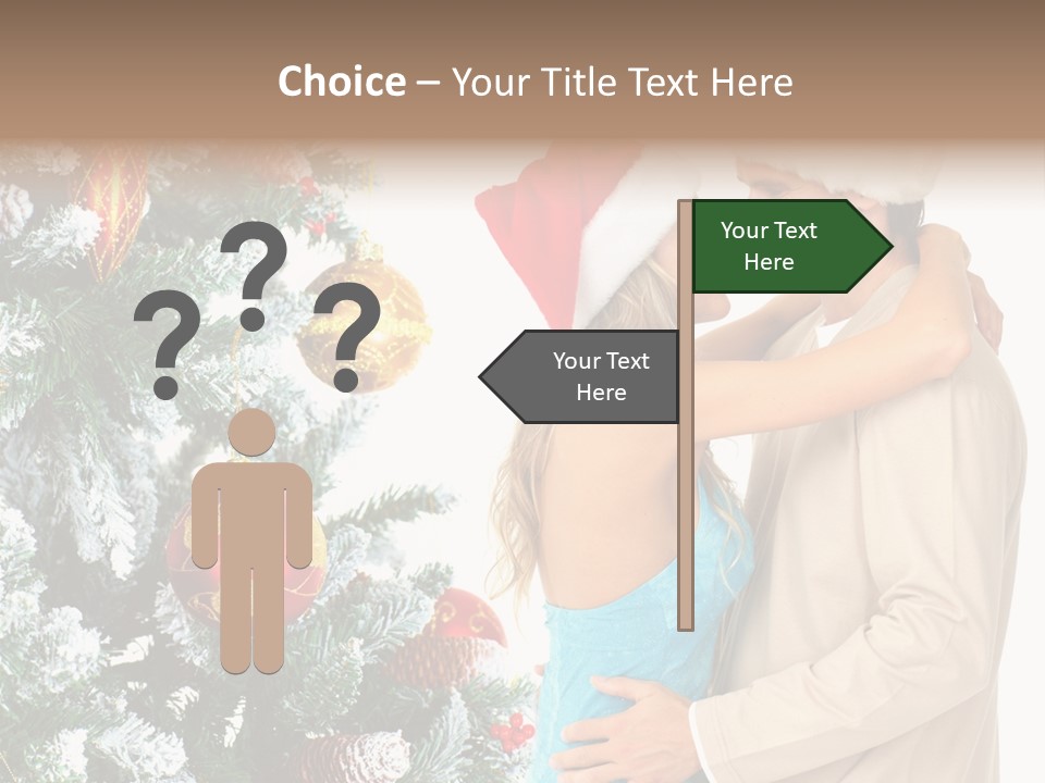 White Couple Santa PowerPoint Template
