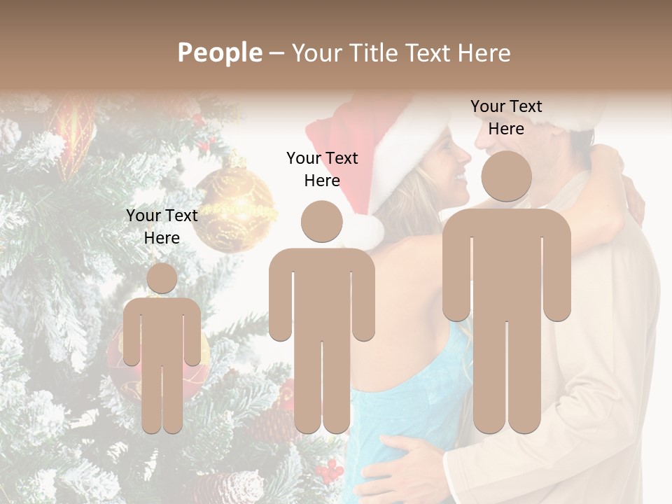 White Couple Santa PowerPoint Template