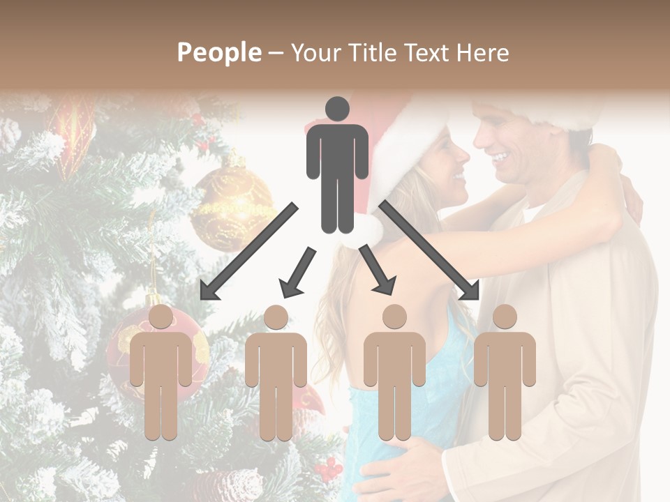 White Couple Santa PowerPoint Template