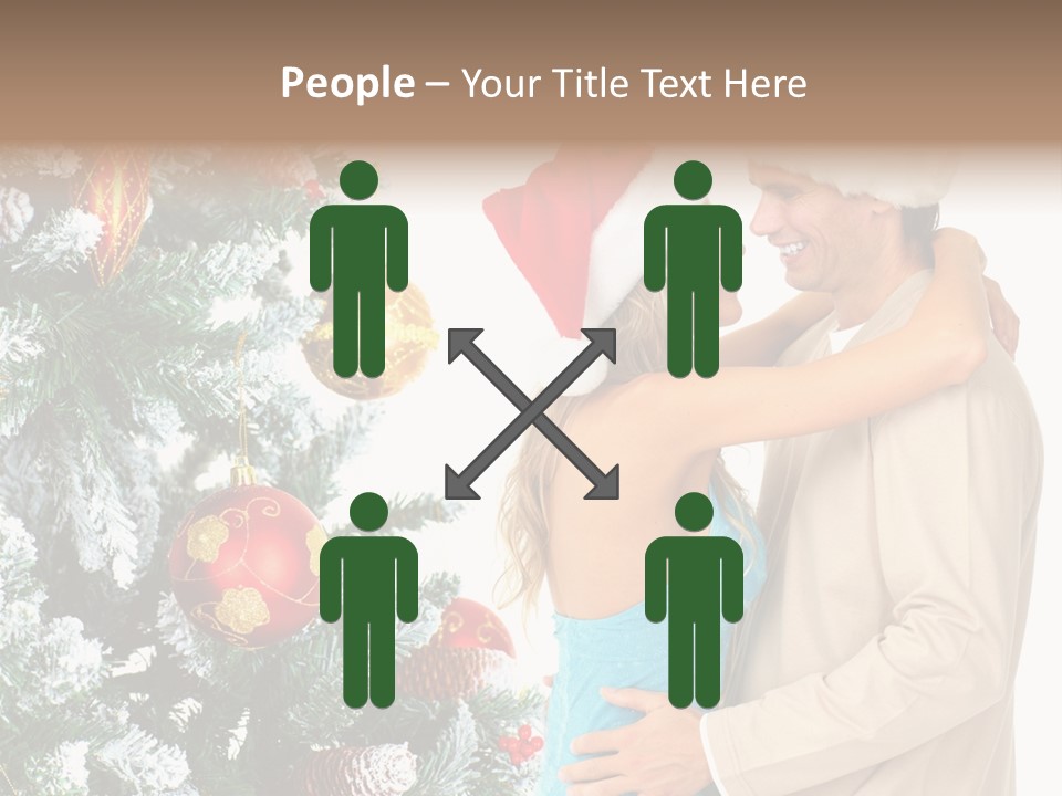 White Couple Santa PowerPoint Template