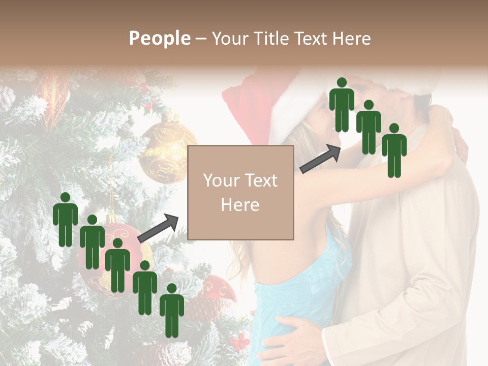 White Couple Santa PowerPoint Template