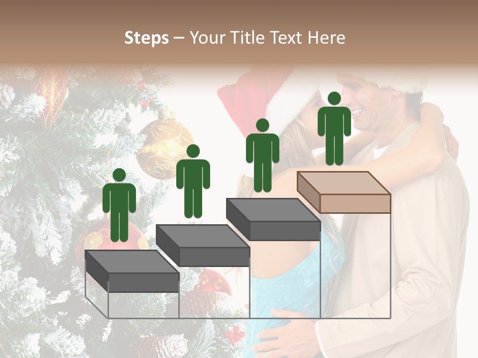 White Couple Santa PowerPoint Template