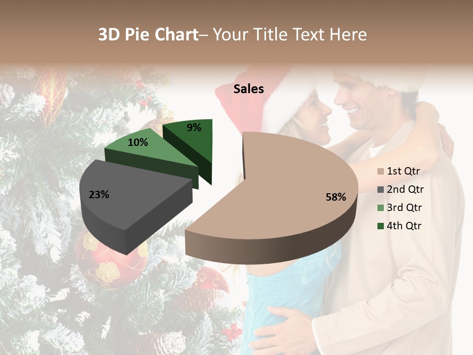 White Couple Santa PowerPoint Template