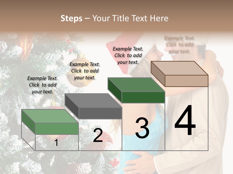 White Couple Santa PowerPoint Template