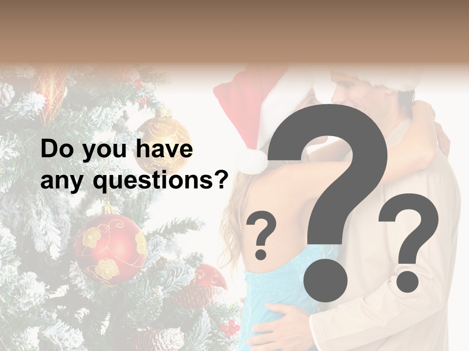White Couple Santa PowerPoint Template