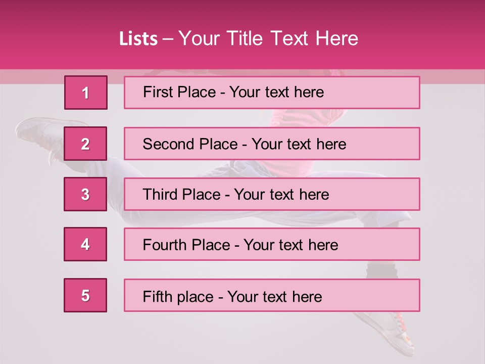 Young Aerobics Gymnastic PowerPoint Template