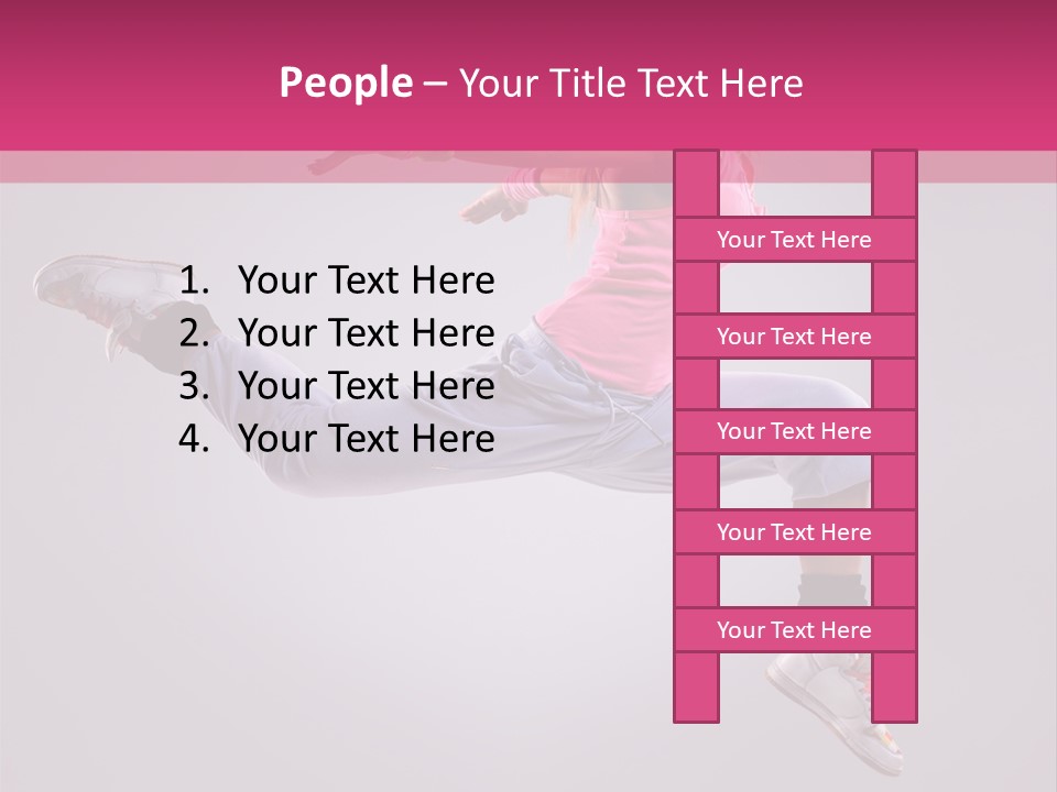 Young Aerobics Gymnastic PowerPoint Template