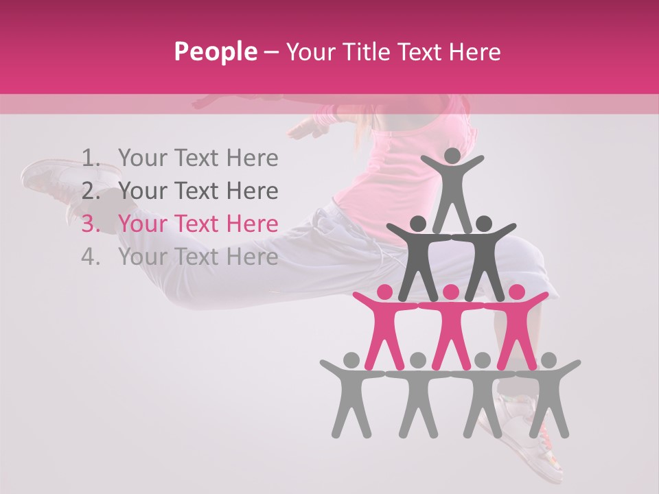 Young Aerobics Gymnastic PowerPoint Template