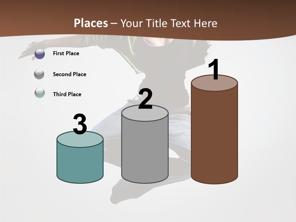 Flying Fitness Color PowerPoint Template