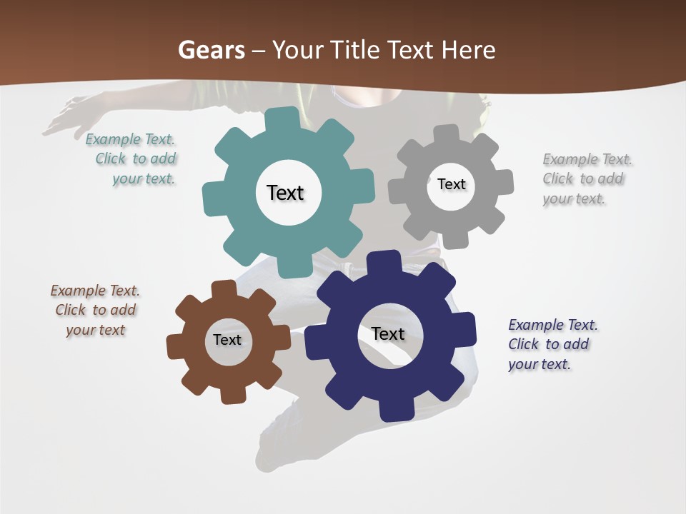 Flying Fitness Color PowerPoint Template