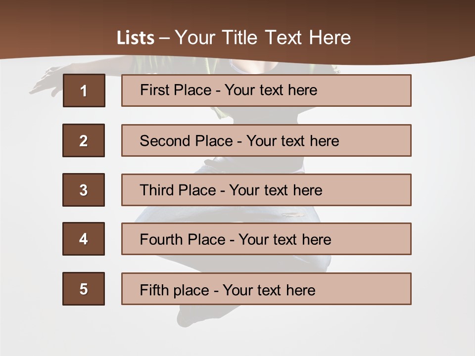 Flying Fitness Color PowerPoint Template
