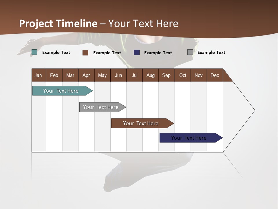 Flying Fitness Color PowerPoint Template