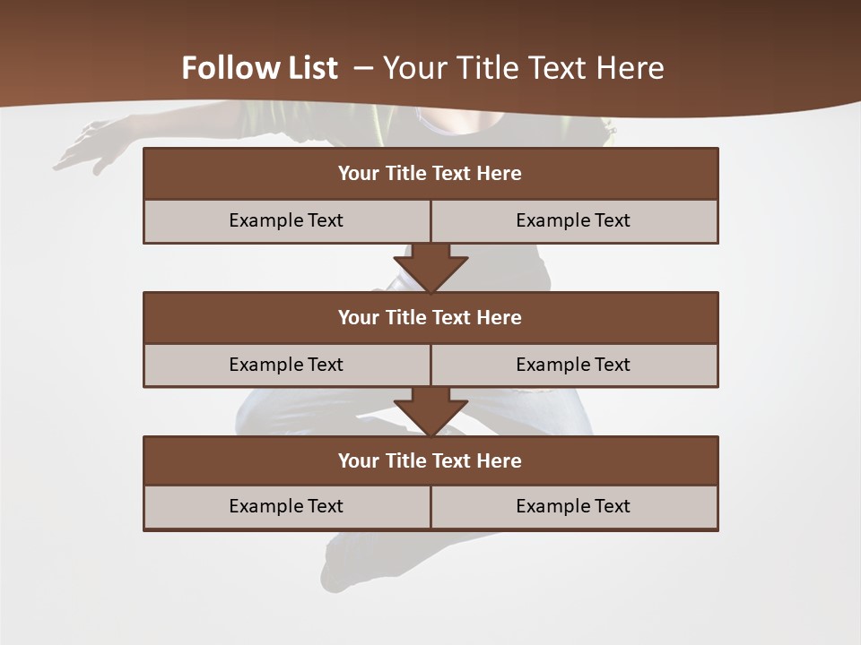 Flying Fitness Color PowerPoint Template