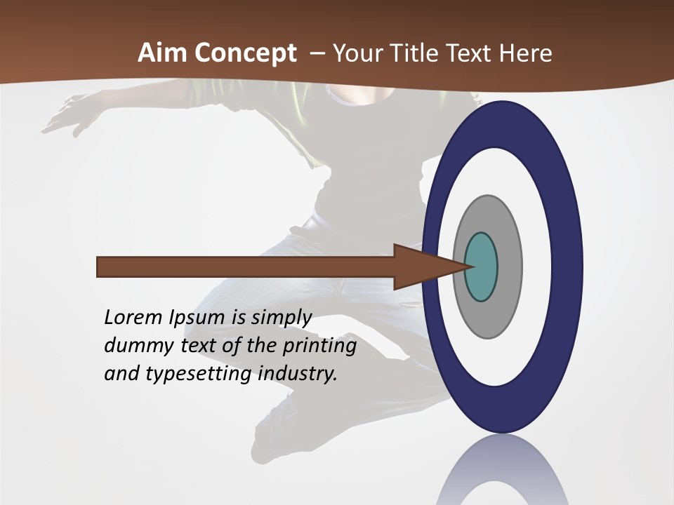 Flying Fitness Color PowerPoint Template