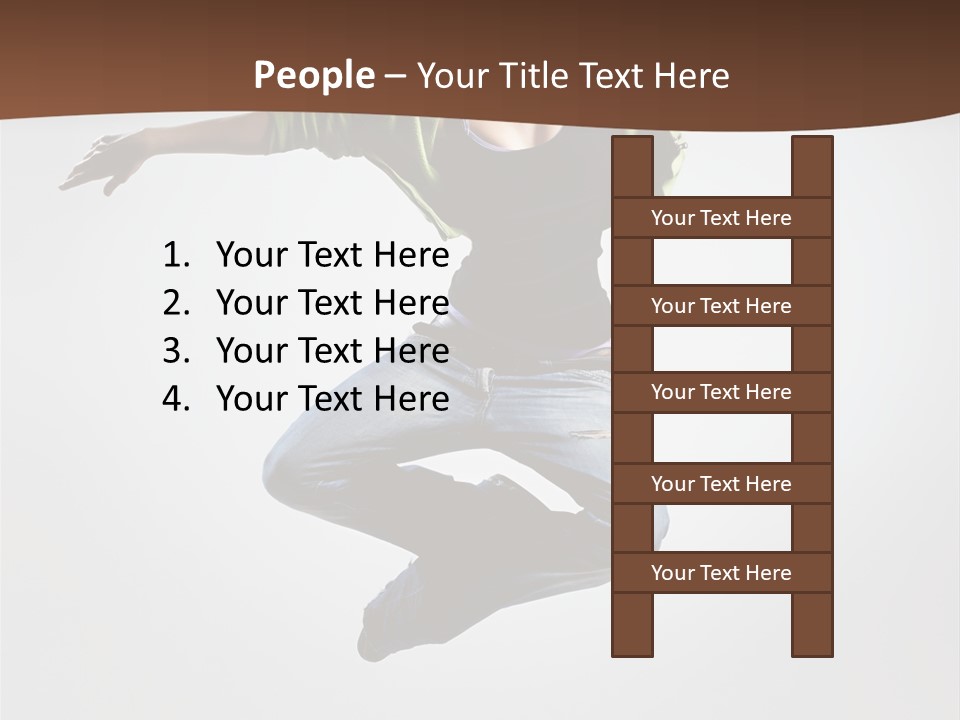Flying Fitness Color PowerPoint Template