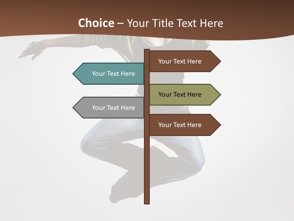 Flying Fitness Color PowerPoint Template