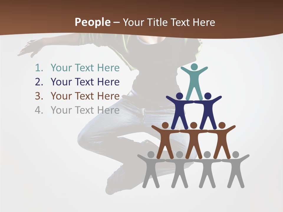 Flying Fitness Color PowerPoint Template