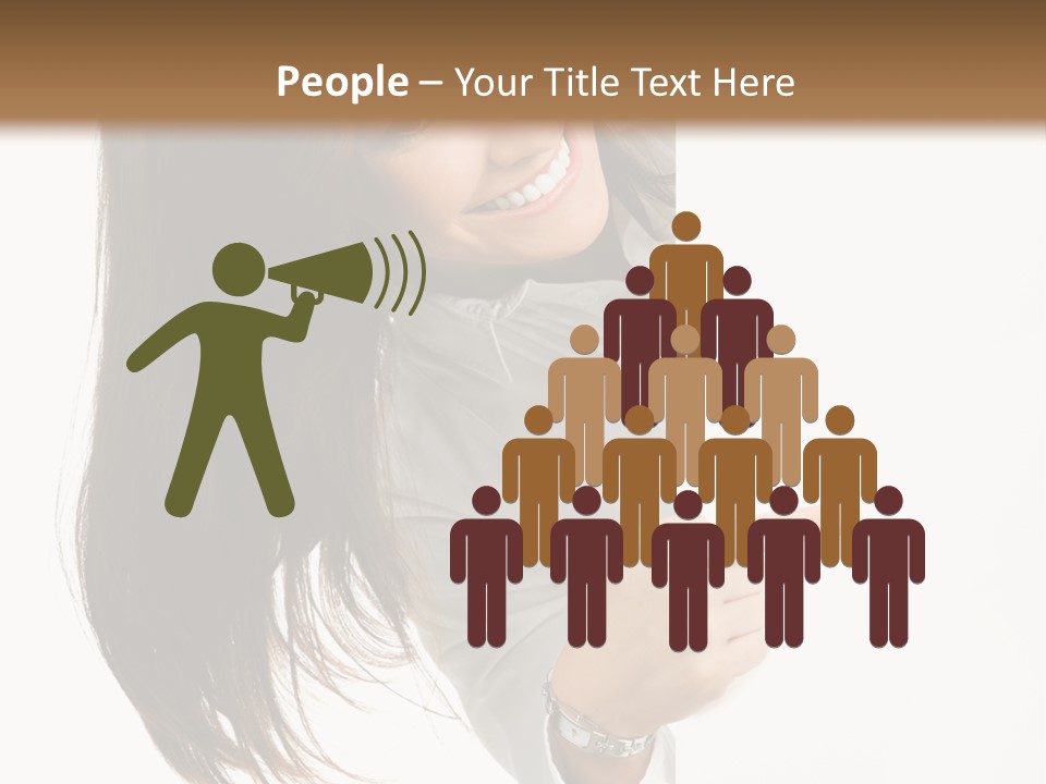 Cutout Employee Isolated PowerPoint Template