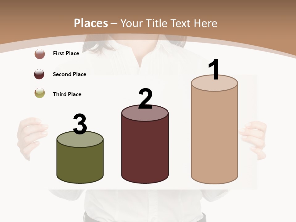 One Woman Sign PowerPoint Template