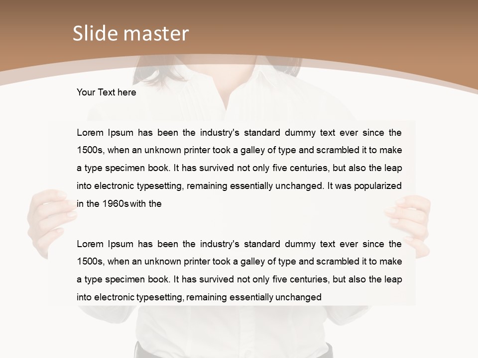 One Woman Sign PowerPoint Template