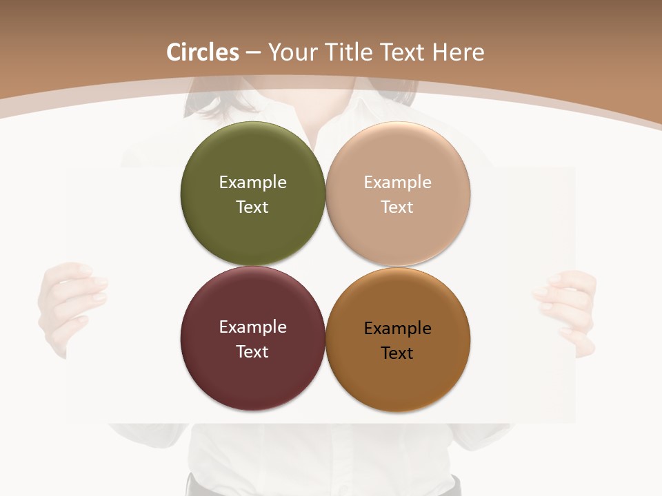 One Woman Sign PowerPoint Template