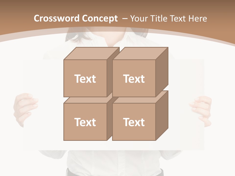 One Woman Sign PowerPoint Template