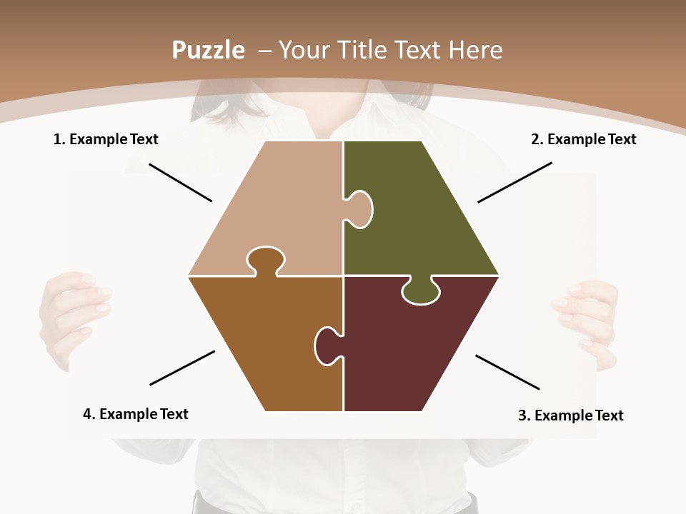 One Woman Sign PowerPoint Template