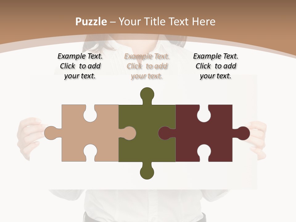 One Woman Sign PowerPoint Template