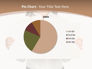 One Woman Sign PowerPoint Template