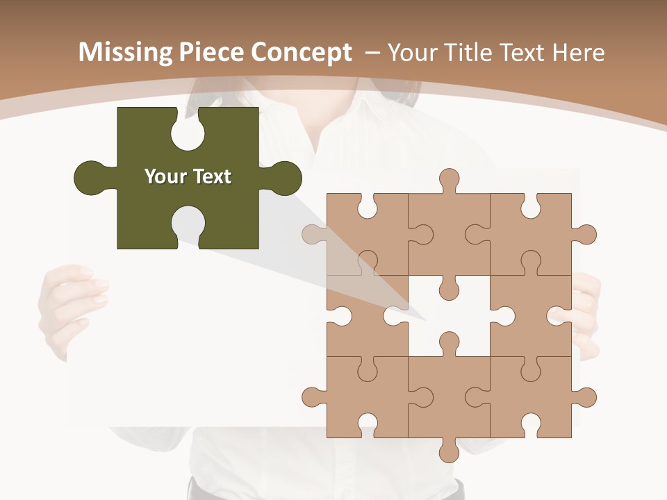 One Woman Sign PowerPoint Template