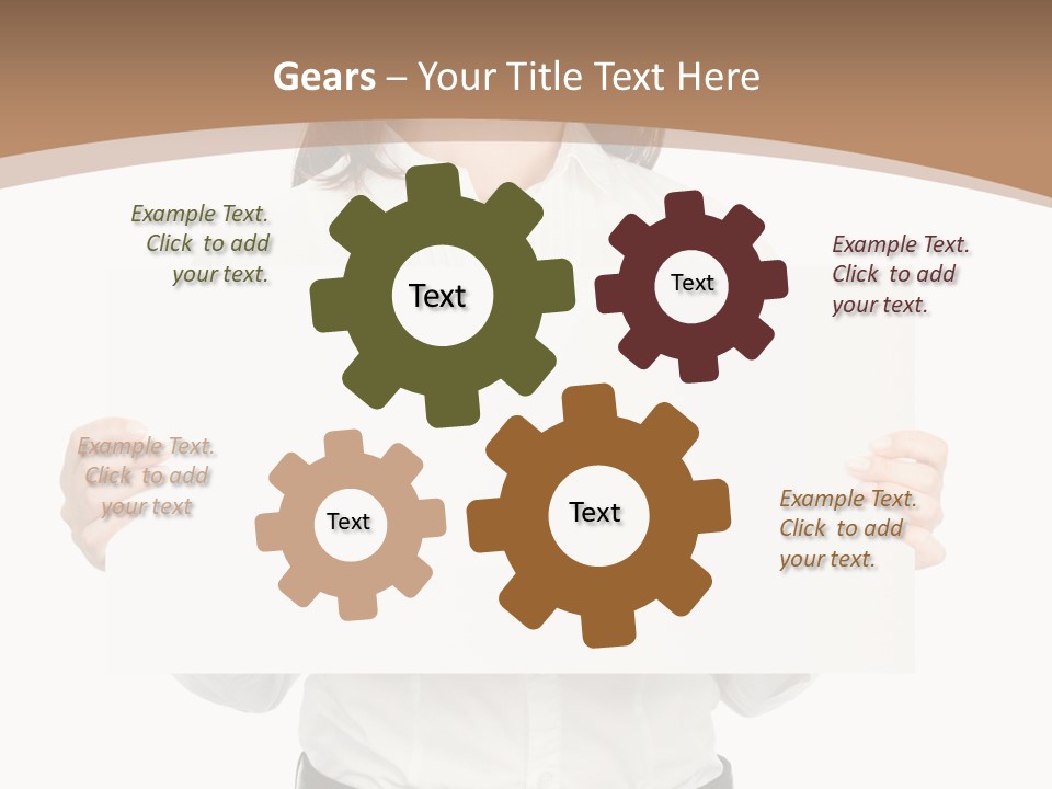 One Woman Sign PowerPoint Template