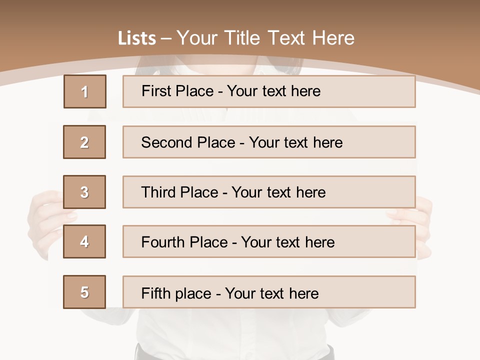 One Woman Sign PowerPoint Template