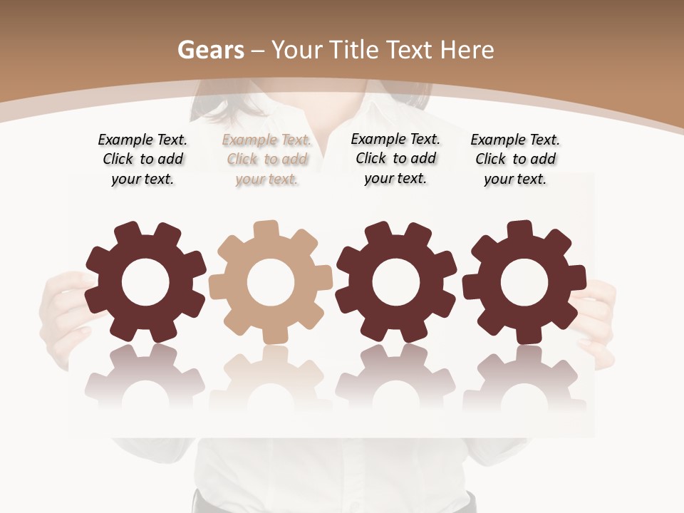 One Woman Sign PowerPoint Template