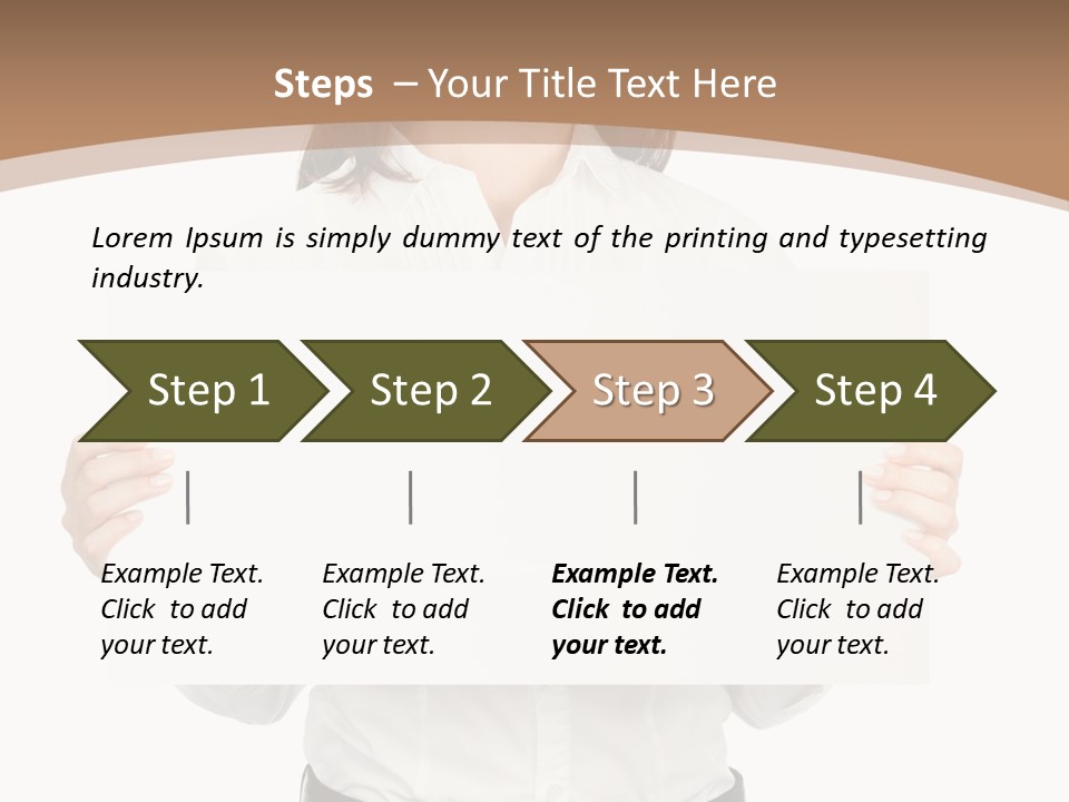 One Woman Sign PowerPoint Template