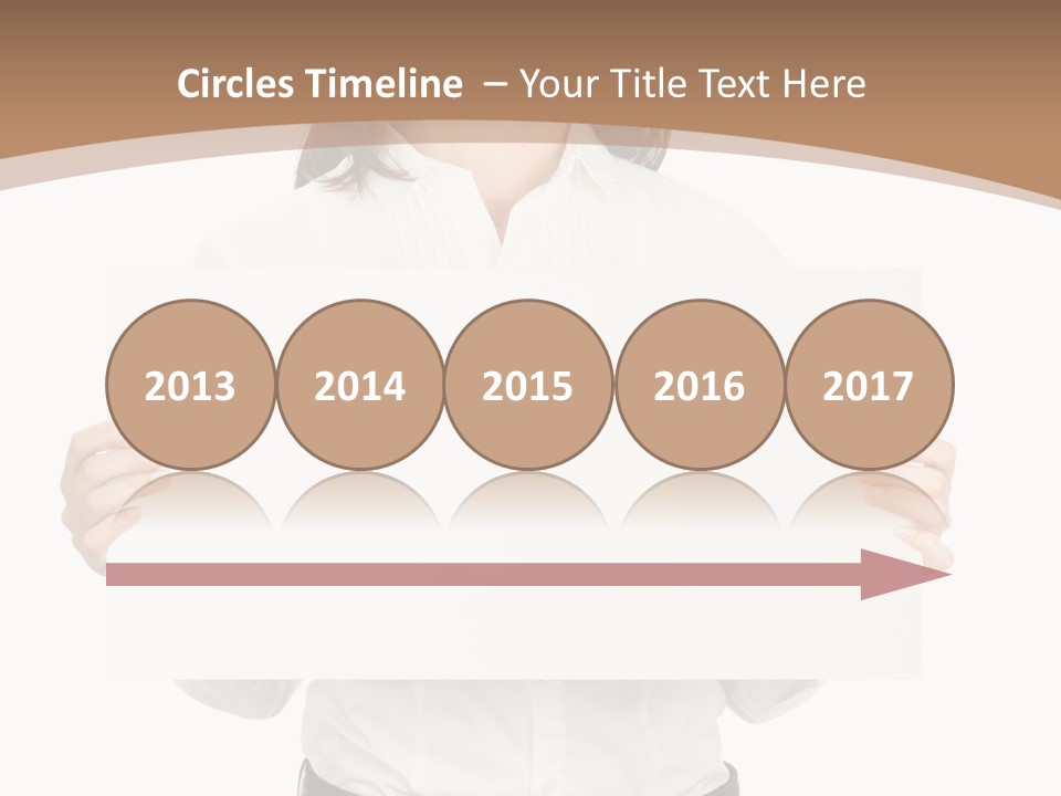 One Woman Sign PowerPoint Template