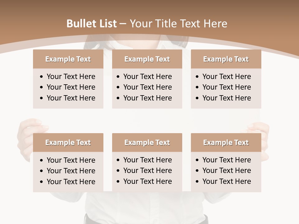 One Woman Sign PowerPoint Template