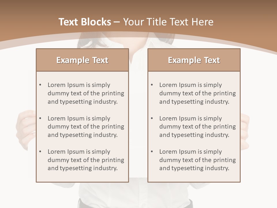 One Woman Sign PowerPoint Template