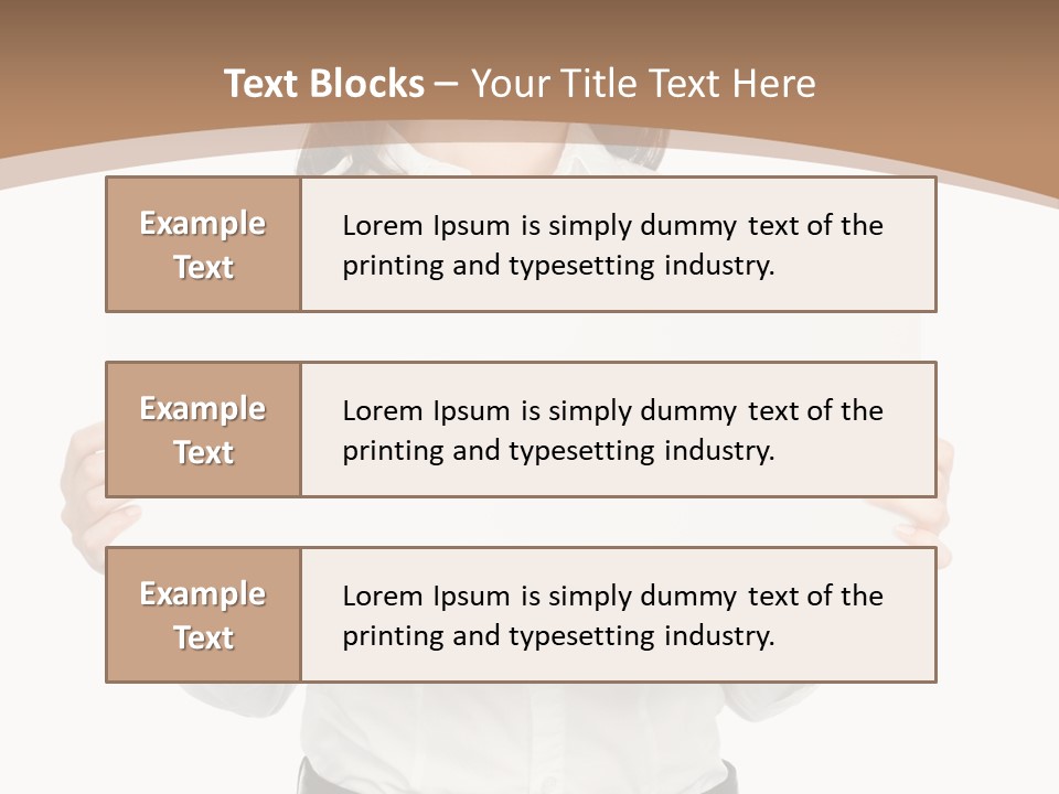 One Woman Sign PowerPoint Template
