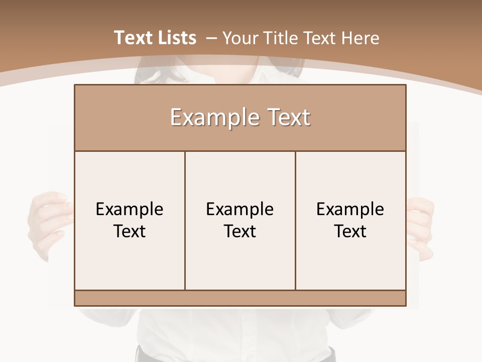 One Woman Sign PowerPoint Template